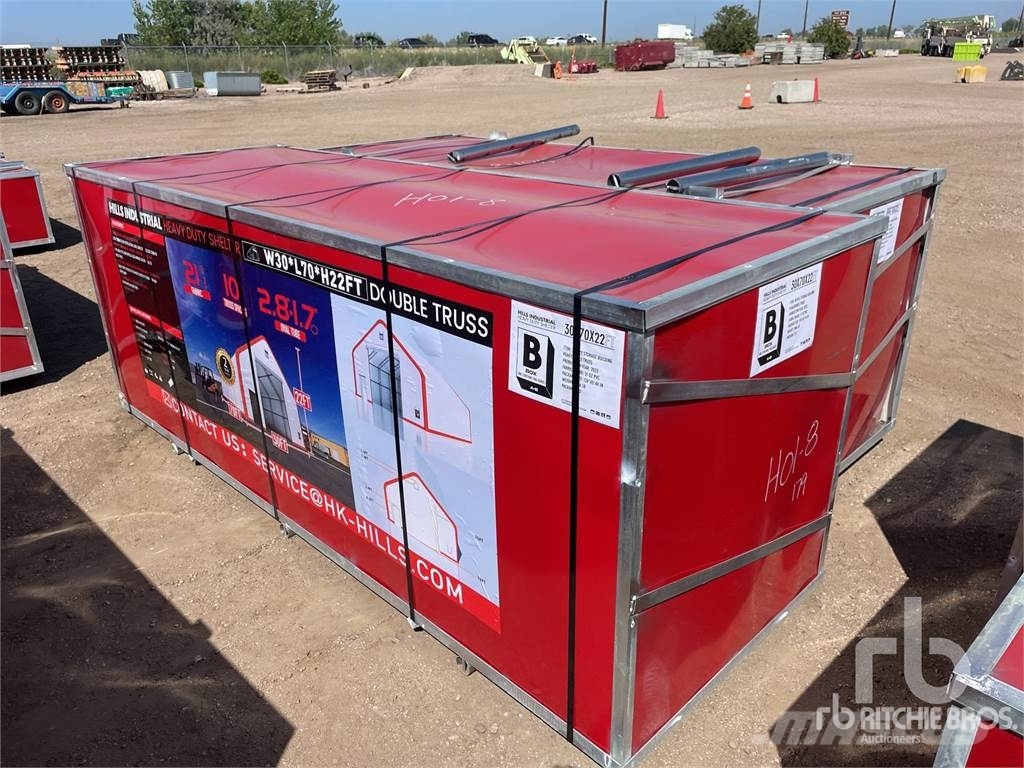 Buy used HILLS INDUSTRIAL HEAVY DUTY steel frame buildings on auction