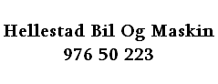 HELLESTAD BIL OG MASKIN